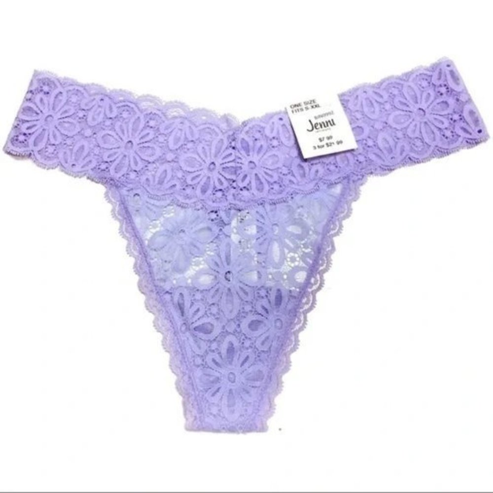 Jenni One Size Lace Thong~Lavender Sachet